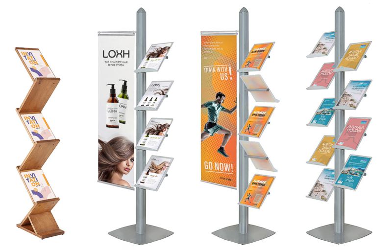 Smart and substantial showroom brochure racks