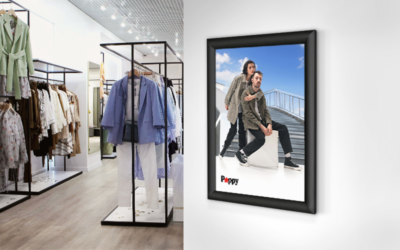 Black snap frame - simply snap open to change the poster