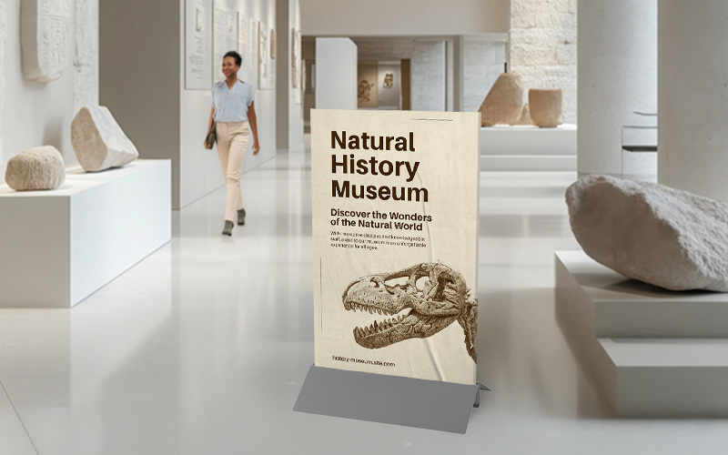 Stylish sign bases for free standing display panels