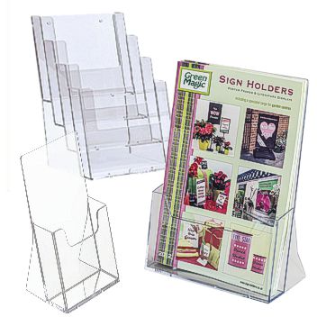 Table-top brochure holder made of acrylic