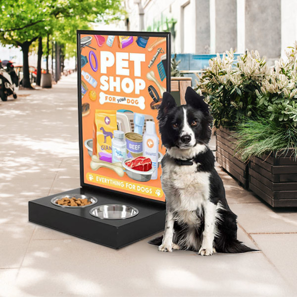 Dog bowl stands promote your business