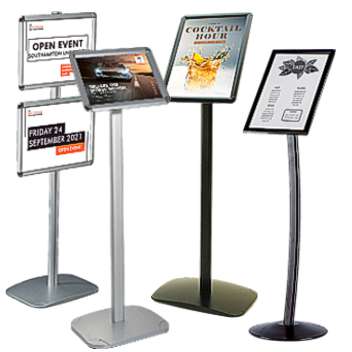 Snap frame menuboard metal poster stand